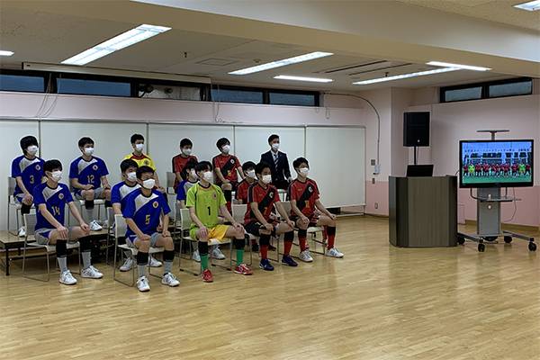 スポーツコース秋季大会壮行会(令和3年度大会報告会)